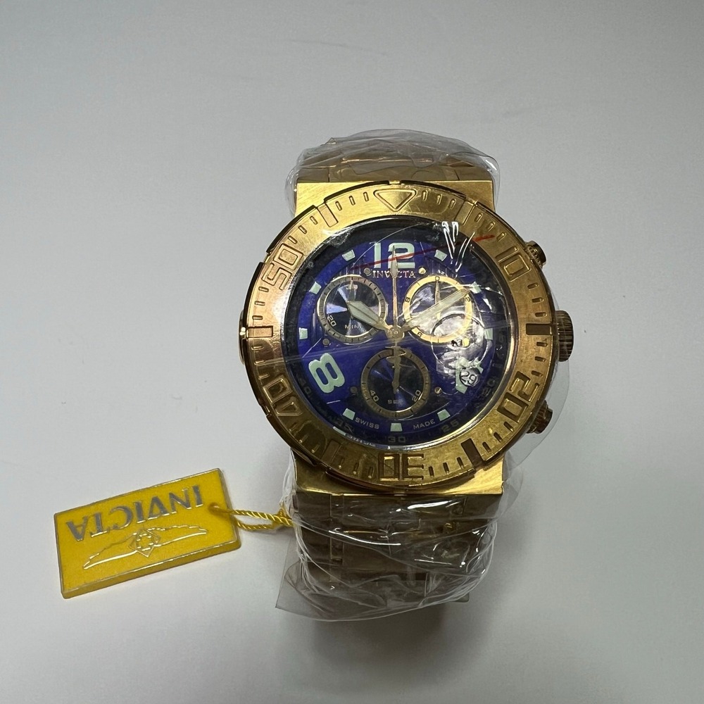 Invicta Mens Reserve 18KT Gold Plated Model 6758 Swiss Quartz‎ Watch